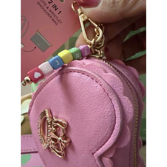 New Release Juicy Couture Retro Green Sweet Break Time 2-in-1 Tote & Wristlet - Picture 3 of 3